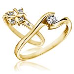 Egyedi param�terrel rendelhet� s�rga arany eljegyz�si gyűrűk